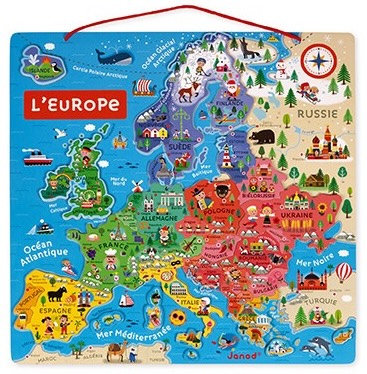 Puzzle carte d'Europe magnétique - Janod